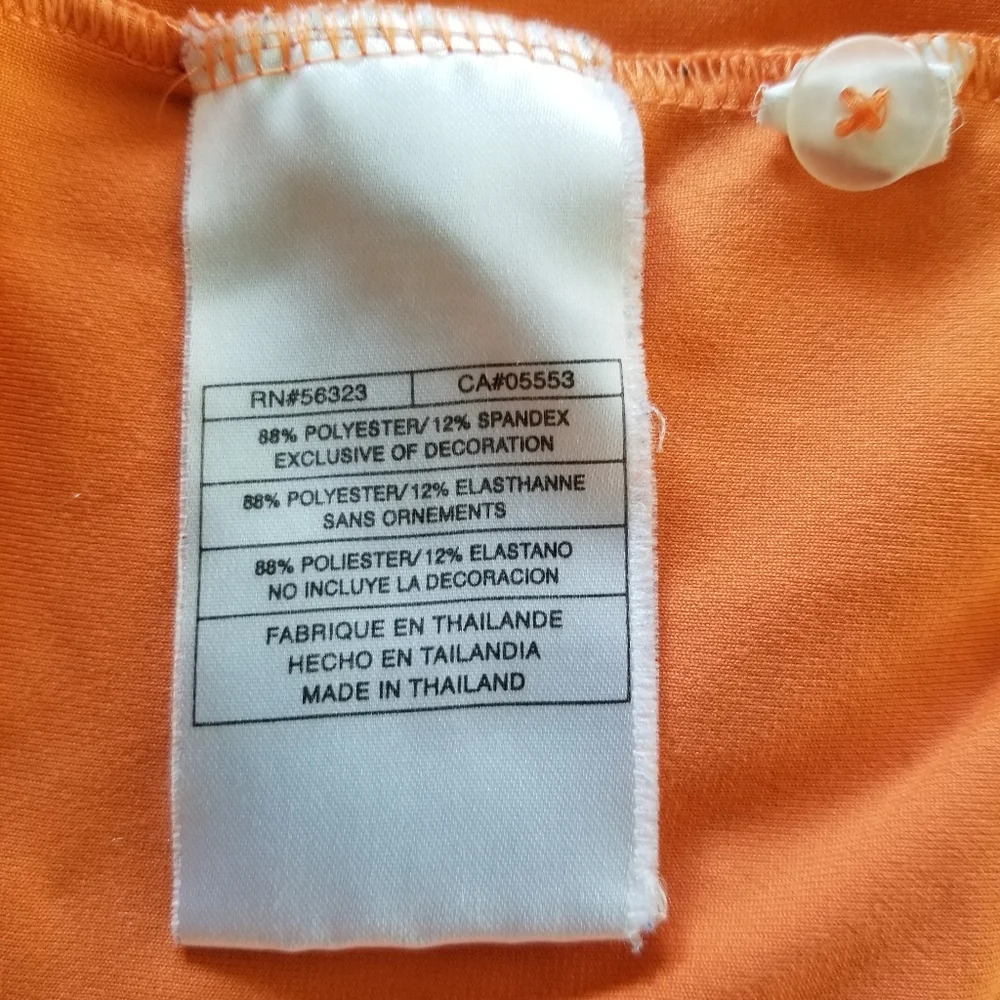 Nike‎ Golf Fit Dry Orange Polo Short Sleeve Shirt Size: XXL